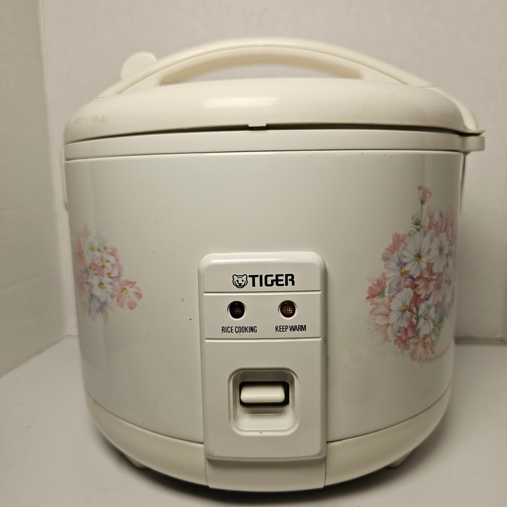 Tiger JNP-1500 Rice Cooker Warmer 8 Cup White Floral Made‎ in Japan 560W Works